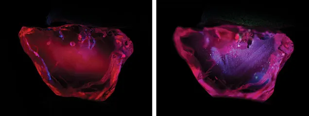 Diamond fluorescence test under UV light — ترجمه اختصاصی از GIA توسط نگین یاب